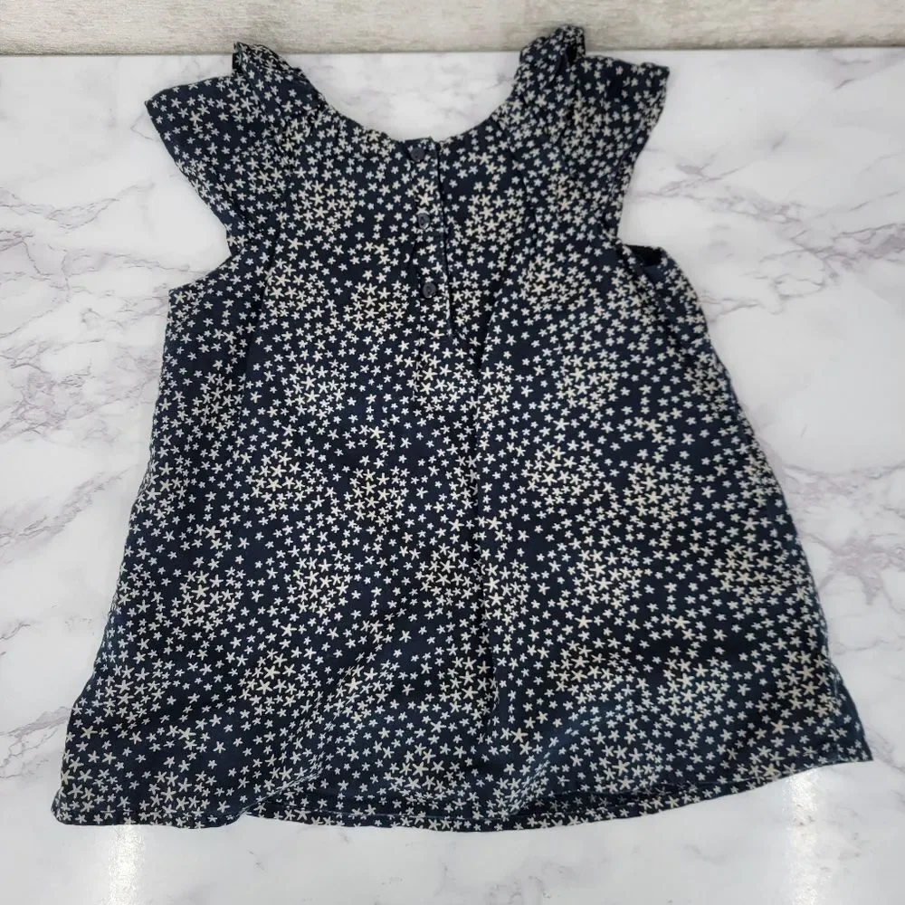GAP Khaki Shorts and Top Cotton Bundle Navy Star Blouse and Gray Eyelet Blouse